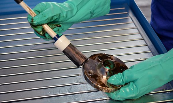 handmatige kwastwastafel methode
