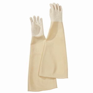 IBS beschermende handschoenen, latex (beige) voor WD-100, incl. bevestigingstape